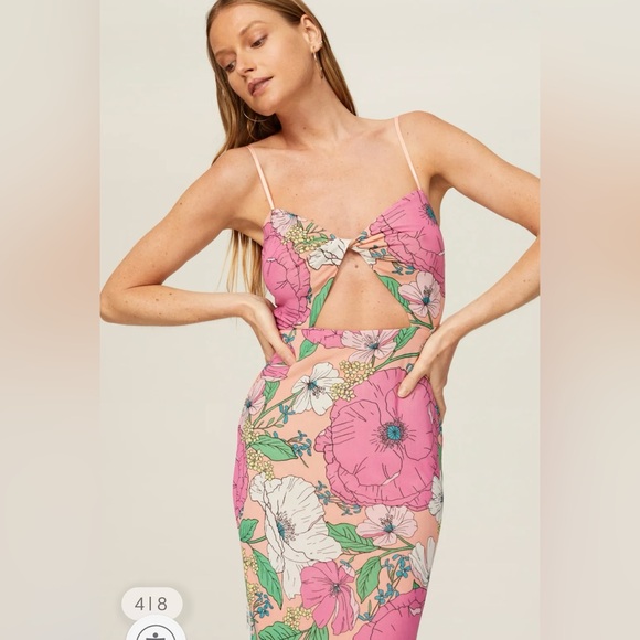 AFRM Simona Mesh Midi Dress - Picture 6 of 9